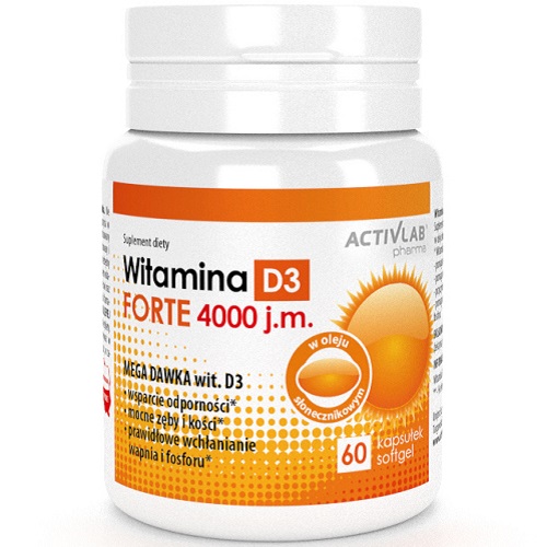 Activlab Vitamin D3 Forte 4000IU, 60 Softgels